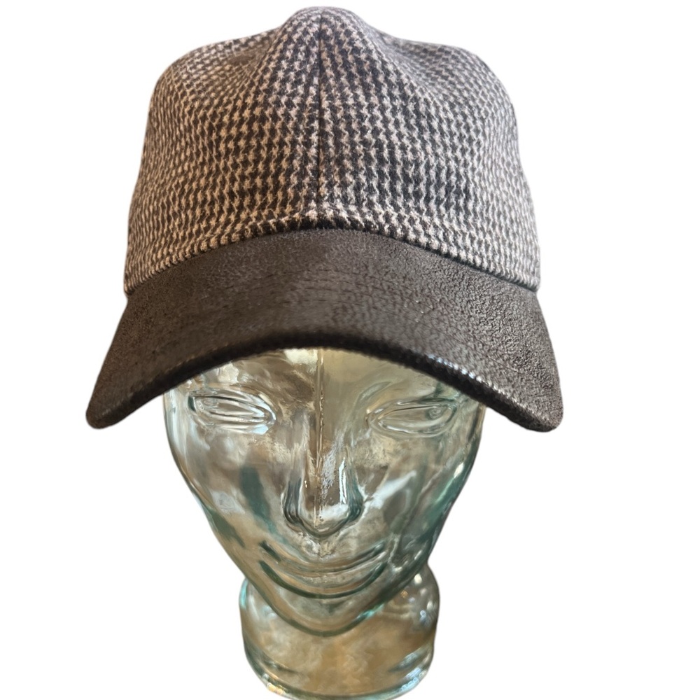 Free People Houndstooth Women’s Brown and Tan Baseball Hat New
